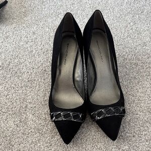 Bandolino Black Heels with Silver Accents